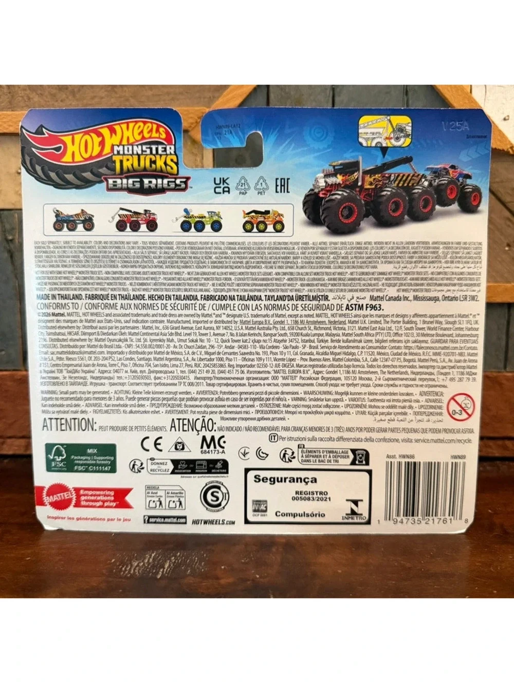 Hot Wheels Monster Trucks Big Rigs Bone Shaker 1:64